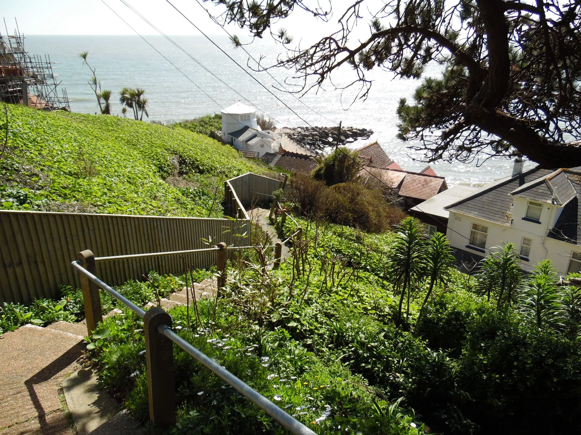 steps to steep hill