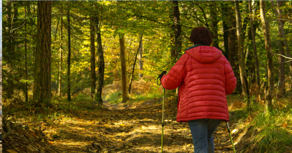 lady exploring the woods on the isle of wight